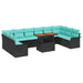 Set de canapele pentru grădină 11 pcs Negru și Albastru - WALTI WALTI