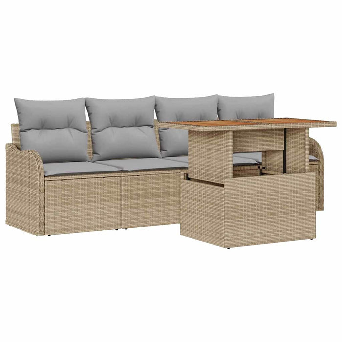 Set de canapele pentru grădină Manual 5 pcs bej și gri deschis - WALTI WALTI