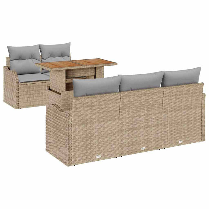 Set de canapele pentru grădină Manual 6 pcs bej și gri deschis - WALTI WALTI