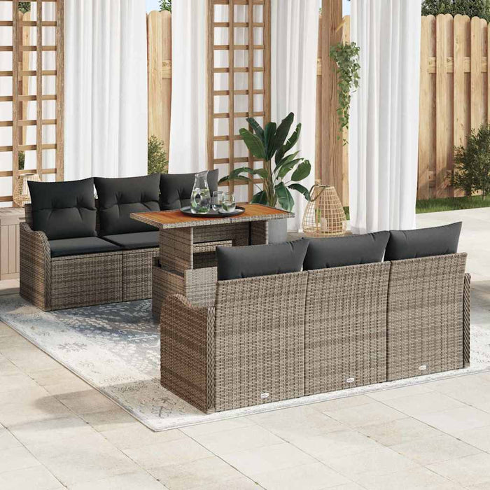 Set de canapele pentru grădină 7 pcs Gri 100 x 55 x 73 cm - WALTI WALTI