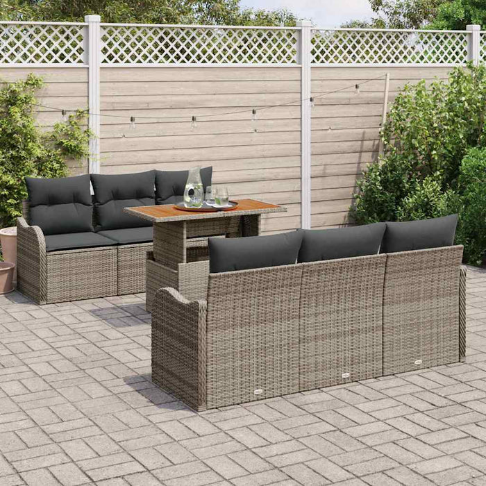 Set de canapele pentru grădină 7 pcs Gri 100 x 55 x 73 cm - WALTI WALTI