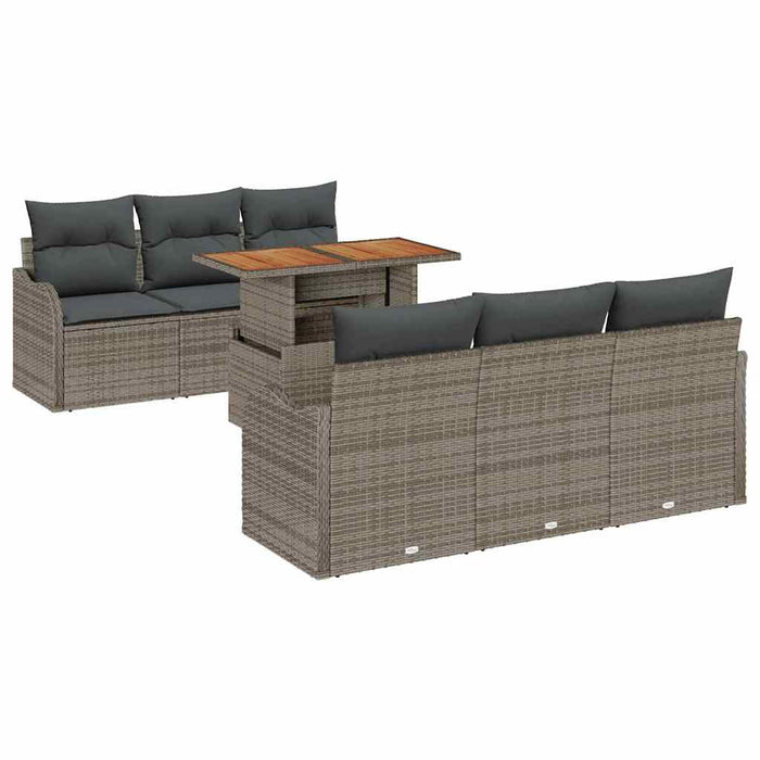 Set de canapele pentru grădină 7 pcs Gri 100 x 55 x 73 cm - WALTI WALTI
