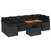 Set de canapele pentru grădină cu pernă 8 pcs Negru poliratan - WALTI WALTI
