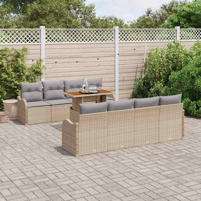Set de canapele pentru grădină Manual 7 pcs bej și gri deschis - WALTI WALTI