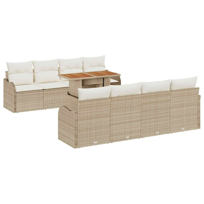 Set de canapele pentru grădină cu pernă 7 pcs bej și crem - WALTI WALTI