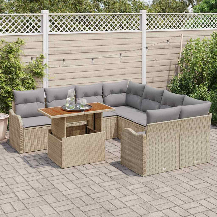 Set de canapele pentru grădină Manual 7 pcs bej și gri deschis - WALTI WALTI
