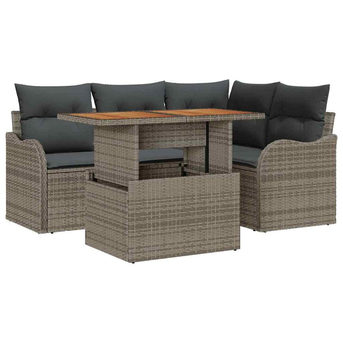 Set de canapele pentru grădină 5 pcs Gri 100 x 55 x 73 cm - WALTI WALTI