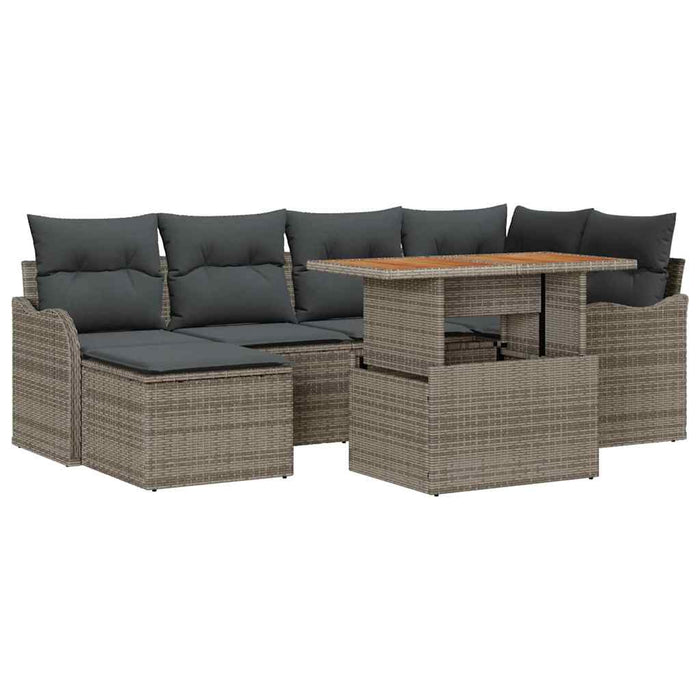 Set de canapele pentru grădină cu pernă 7 pcs Gri - WALTI WALTI