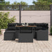 Set de canapele pentru grădină cu pernă 7 pcs Negru - WALTI WALTI