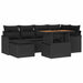 Set de canapele pentru grădină cu pernă 7 pcs Negru - WALTI WALTI