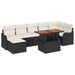 Set de canapele pentru grădină cu pernă 8 pcs negru și crem - WALTI WALTI