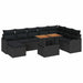 Set de canapele pentru grădină cu pernă 9 pcs Negru - WALTI WALTI