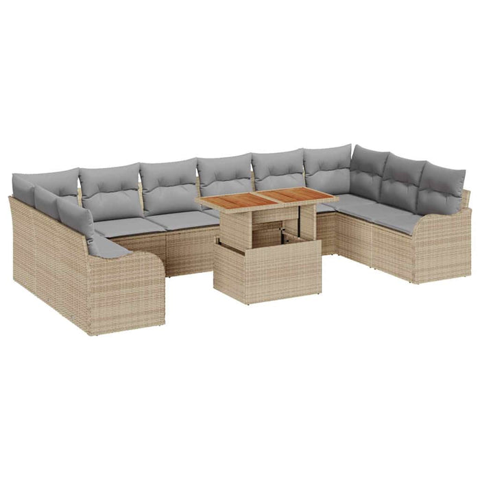 Set de canapele pentru grădină Manual 11 pcs bej și gri deschis - WALTI WALTI