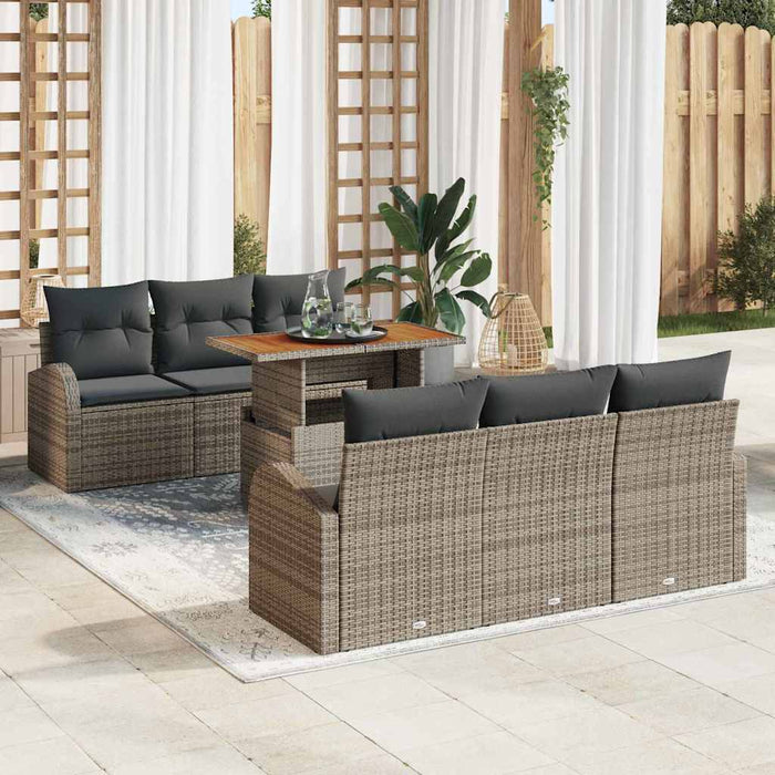 Set de canapele pentru grădină 7 pcs Gri 100 x 55 x 73 cm - WALTI WALTI