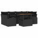 Set de canapele pentru grădină cu pernă 7 pcs Negru - WALTI WALTI