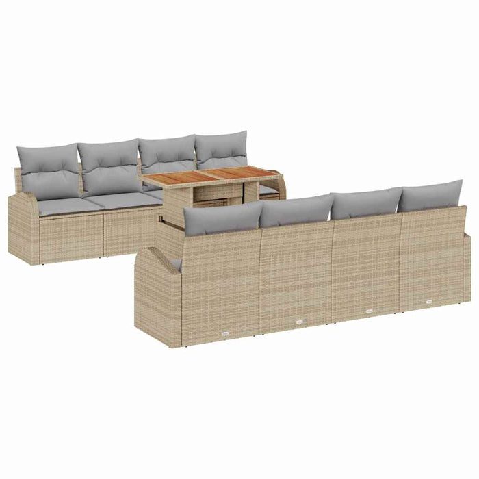 Set de canapele pentru grădină 7 pcs bej și gri deschis - WALTI WALTI