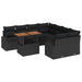 Set de canapele pentru grădină 9 pcs Negru 100 x 55 x 73 cm - WALTI WALTI