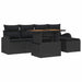 Set de canapele pentru grădină cu pernă 6 pcs Negru - WALTI WALTI