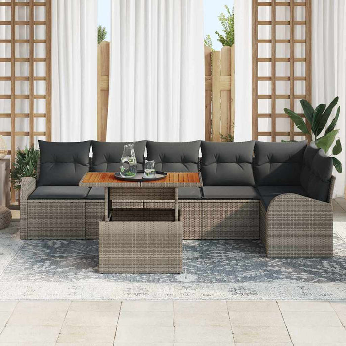 Set de canapele pentru grădină 7 pcs Gri 100 x 55 x 73 cm - WALTI WALTI