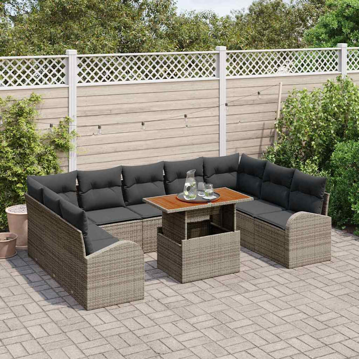 Set de canapele pentru grădină 10 pcs Gri 100 x 55 x 73 cm - WALTI WALTI