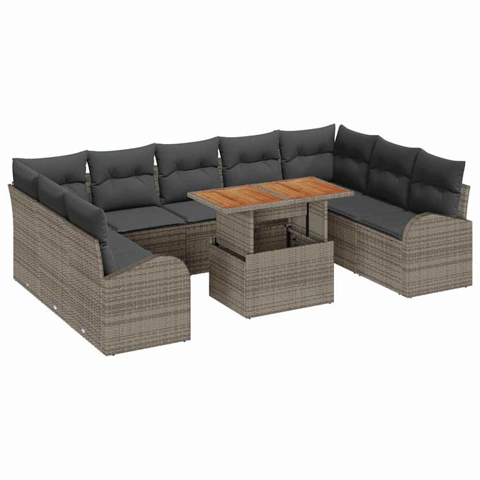 Set de canapele pentru grădină 10 pcs Gri 100 x 55 x 73 cm - WALTI WALTI