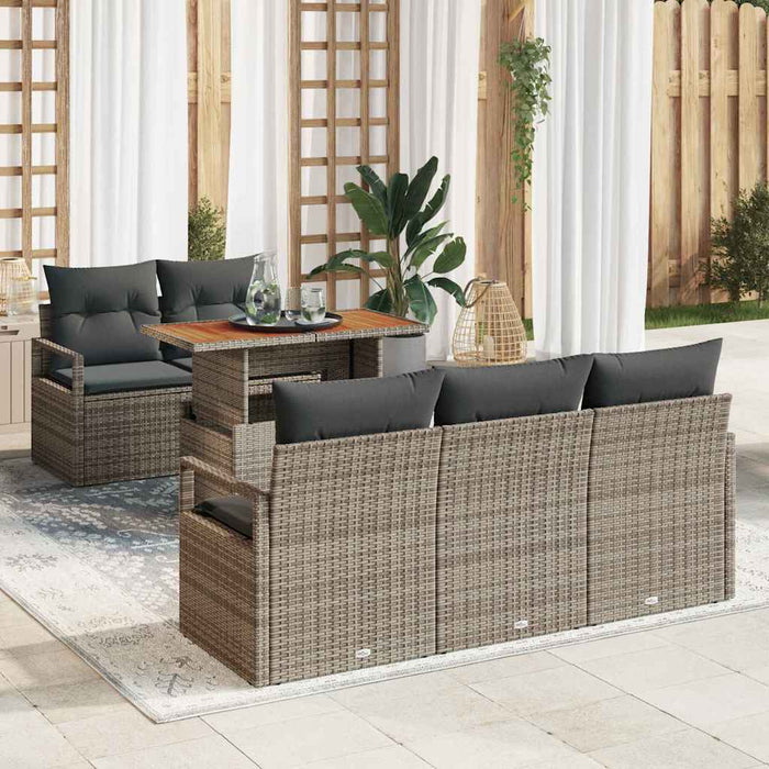 Set de canapele pentru grădină 6 pcs Gri 100 x 55 x 73 cm - WALTI WALTI
