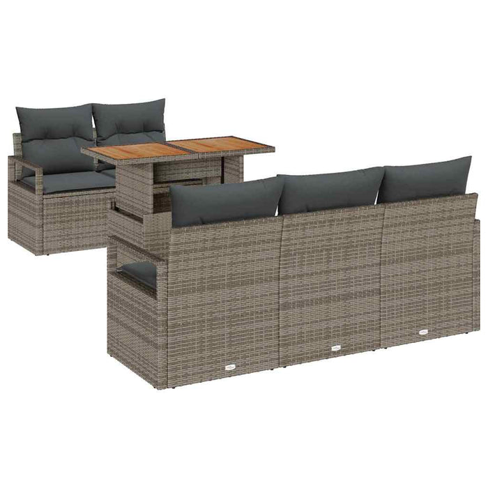 Set de canapele pentru grădină 6 pcs Gri 100 x 55 x 73 cm - WALTI WALTI