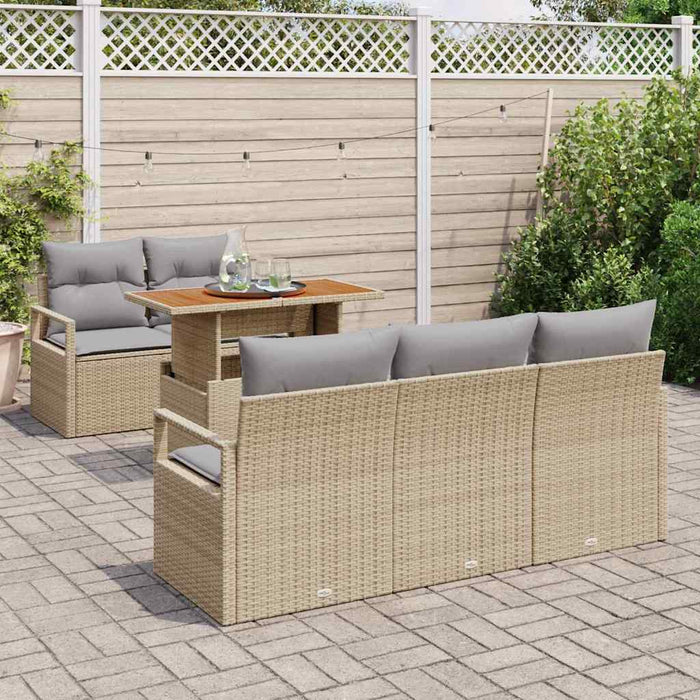 Set de canapele pentru grădină Manual 6 pcs bej și gri deschis - WALTI WALTI