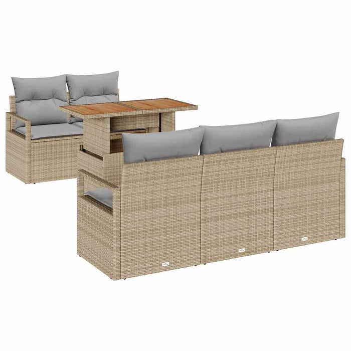 Set de canapele pentru grădină Manual 6 pcs bej și gri deschis - WALTI WALTI