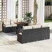 Set de canapele pentru grădină cu pernă 7 pcs negru și crem - WALTI WALTI