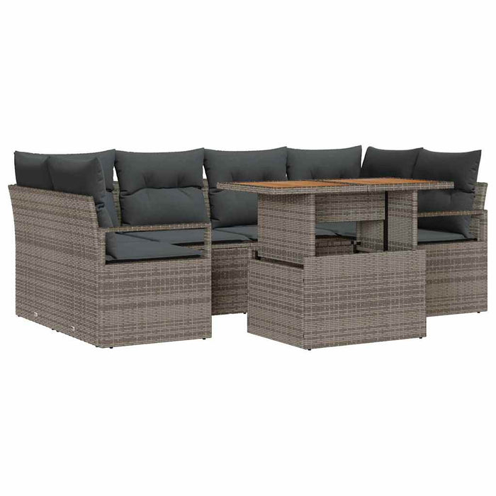 Set de canapele pentru grădină 7 pcs Gri 100 x 55 x 73 cm - WALTI WALTI
