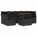 Set de canapele pentru grădină 7 pcs Negru 100 x 55 x 73 cm - WALTI WALTI