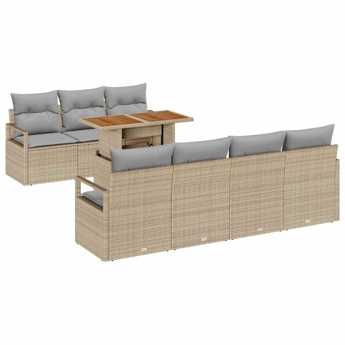 Set de canapele pentru grădină 8 pcs Bej, Gri 100 x 55 x 73 cm - WALTI WALTI