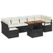 Set de canapele pentru grădină cu pernă 8 pcs Negru, Crem - WALTI WALTI