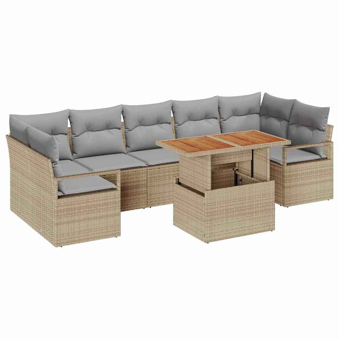 Set de canapele pentru grădină 8 pcs Bej, Gri 100 x 55 x 73 cm - WALTI WALTI