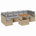 Set de canapele pentru grădină 8 pcs Bej, Gri 100 x 55 x 73 cm - WALTI WALTI