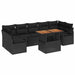 Set de canapele pentru grădină cu pernă 8 pcs Negru, Marron - WALTI WALTI