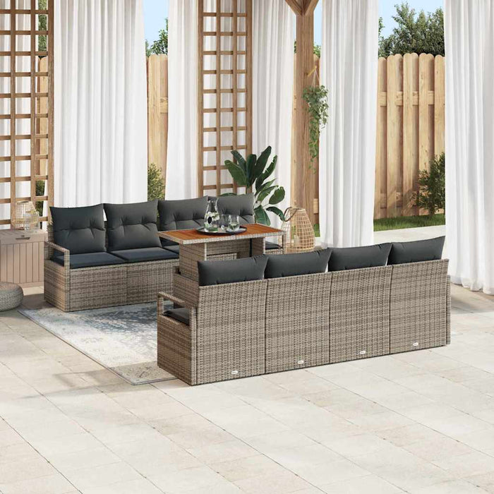 Set de canapele pentru grădină 9 pcs Gri 100 x 55 x 73 cm - WALTI WALTI