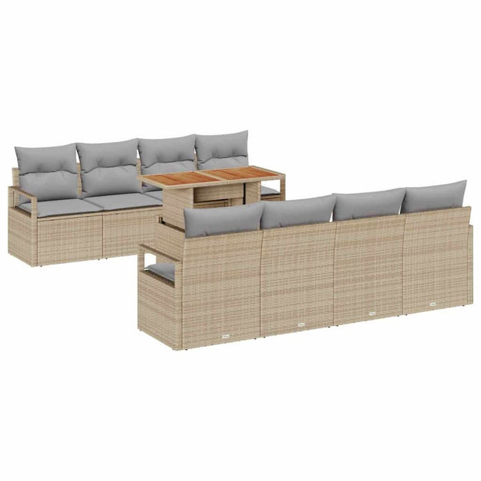Set de canapele pentru grădină cu pernă Manual 9 pcs Bej și gri - WALTI WALTI