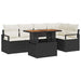 Set de masă pentru grădină 6 pcs Negru, Crem 100 x 55 x 73 cm - WALTI WALTI