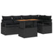 Set de masă pentru grădină 6 pcs Negru, Marron 100 x 55 x 73 cm - WALTI WALTI
