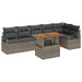 Set de masă pentru grădină cu pernă 7 pcs Gri 100 x 55 x 73 cm - WALTI WALTI