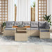 Set de masă pentru grădină 7 pcs Bej, Gri 100 x 55 x 73 cm - WALTI WALTI
