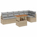 Set de masă pentru grădină 7 pcs Bej, Gri 100 x 55 x 73 cm - WALTI WALTI