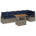 Set de masă pentru grădină cu pernă 7 pcs Gri și bleumarin - WALTI WALTI