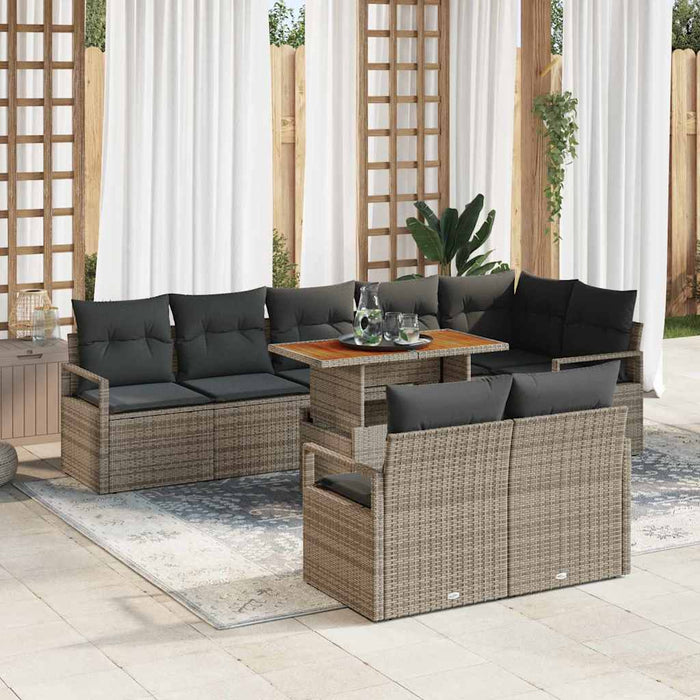 Set de canapele pentru grădină 9 pcs Gri 100 x 55 x 73 cm - WALTI WALTI