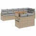 Set de canapele pentru grădină 9 pcs Bej, Gri 100 x 55 x 73 cm - WALTI WALTI