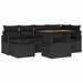 Set de masă pentru grădină cu pernă 7 pcs Negru, Marron - WALTI WALTI