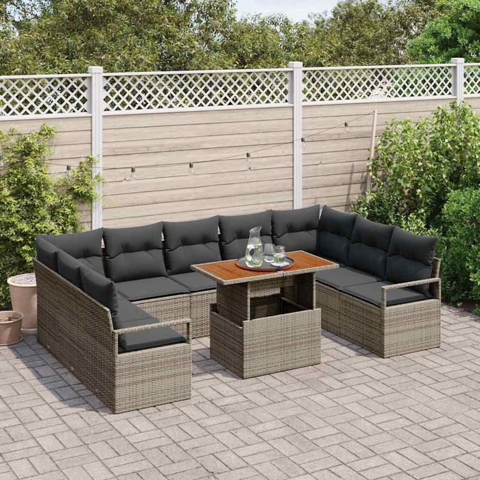 Set de canapele pentru grădină 10 pcs Gri 100 x 55 x 73 cm - WALTI WALTI