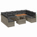 Set de canapele pentru grădină 10 pcs Gri 100 x 55 x 73 cm - WALTI WALTI